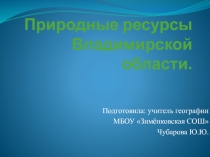 Природные ресурсы Владимирской области 8 класс