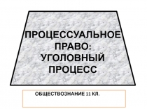 ПРОЦЕССУАЛЬНОЕ ПРАВО: УГОЛОВНЫЙ ПРОЦЕСС