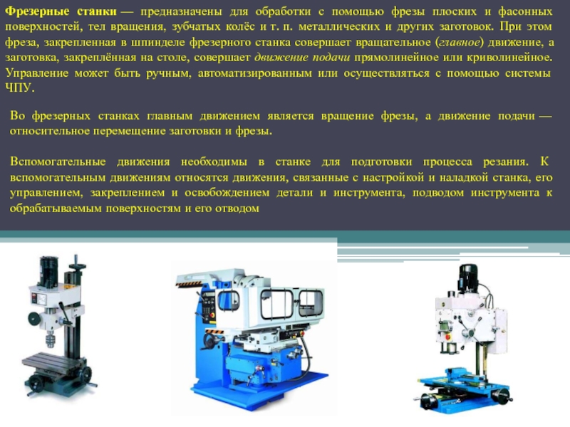 Главное движение фрезерного станка. Основные движения фрезерного станка. Фрезерные станки презентация. Вспомогательное движение фрезерного станка. Фрезерный станок кратко.