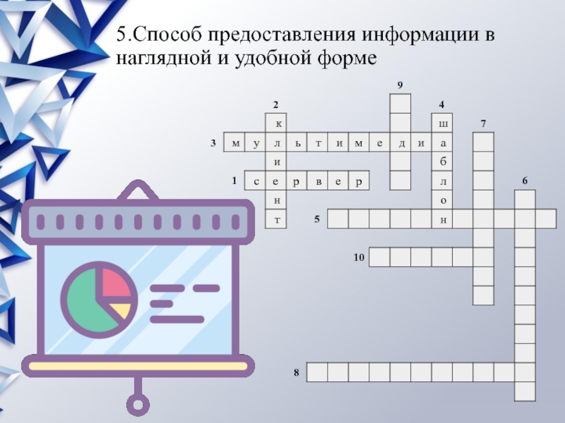 Вставка изображения в презентацию кроссворд