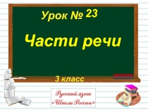 Русский язык 3 класс - Урок 23 «Части речи»