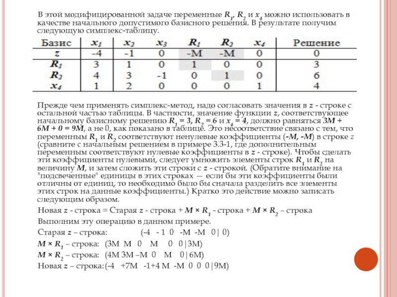 Значения базисных переменных оптимального плана задачи лп в симплекс таблице находятся в