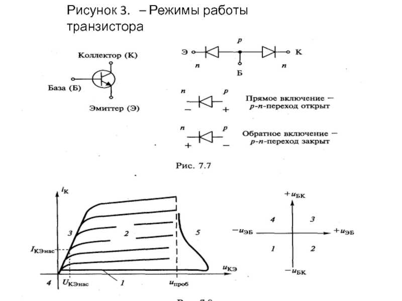 Определить режим работы транзистора по схеме