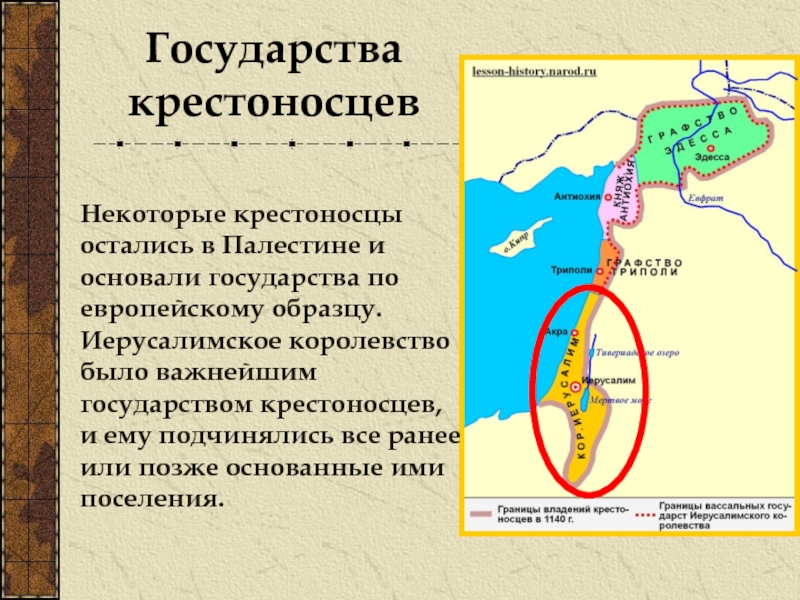 Государства крестоносцев карта