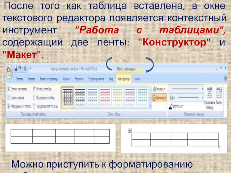 Ленты содержащие контекстный инструмент работа с диаграммами