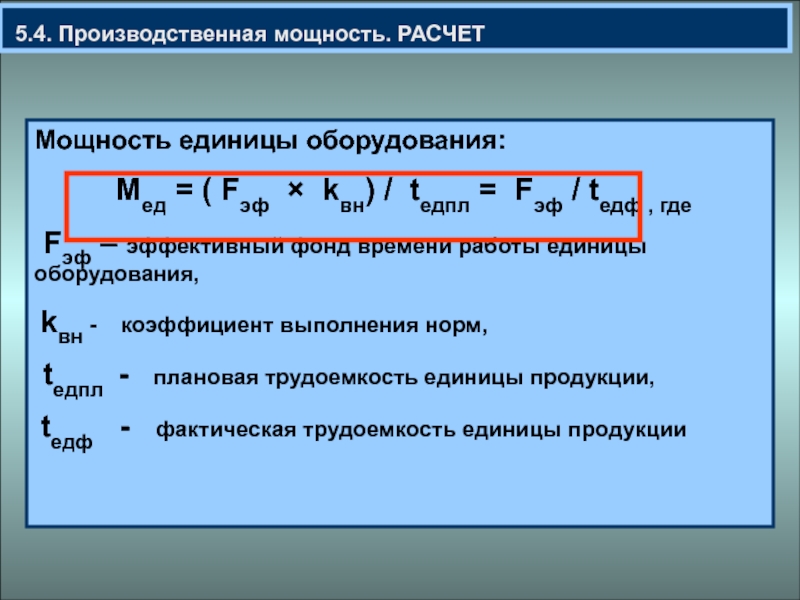 Выбор производственной мощности