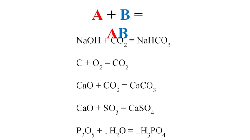 Дана схема превращений co2 caco3