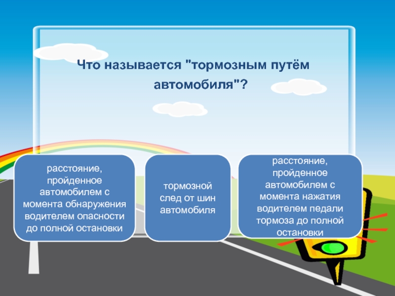 Путь пройденный автомобилем с момента обнаружения водителем опасности до полной остановки