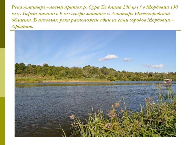Откуда берет начало сура. Река Сура Алатырь. Алатарь речка Алатырь Мордовия. Алатырь (река) реки Мордовии. Река Алатырь в Нижегородской области.