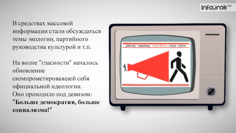 Стал активнее. Гласность СМИ. Направления СМИ В период гласности. Направления СМИ В период гласности таблица. СМИ В эпоху перестройки и гласности.