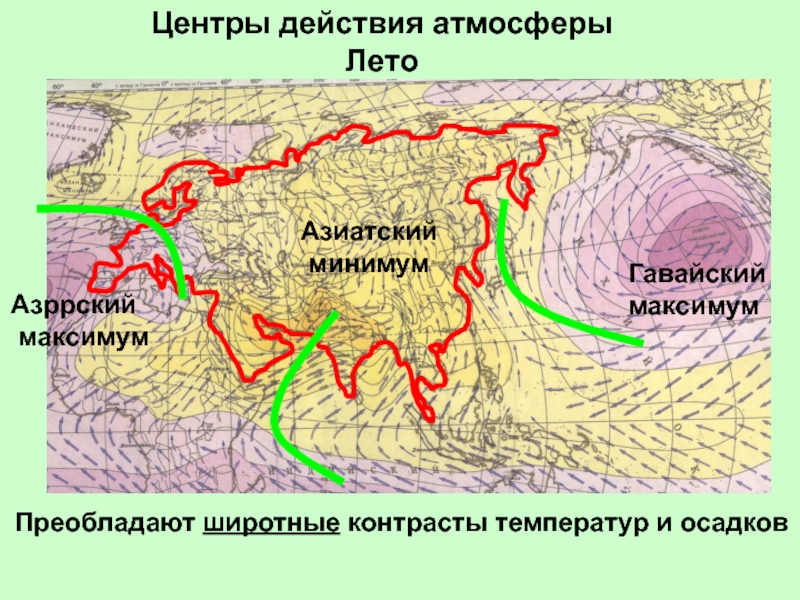 Барические центры карта мира