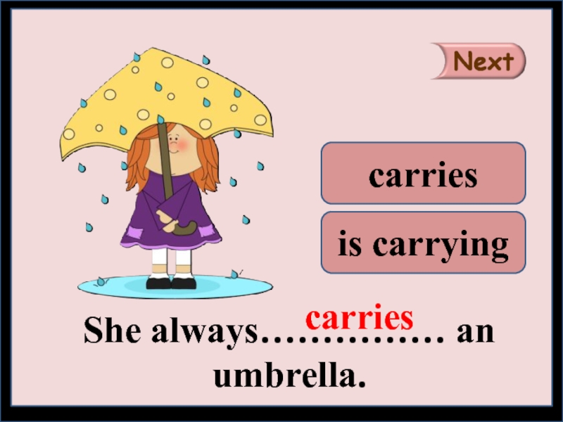 Carrying an Umbrella. Вставь артикул a/an в Umbrella. Carrying an Umbrella перевод.