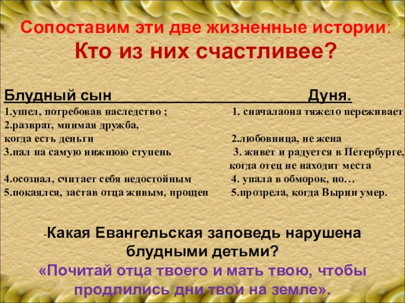 Почему столь большое внимание в данном фрагменте уделено картинкам блудного сына