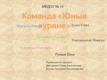 Команда Ю ные куряне
Макаров Никита
Картамышев Максим
Будовская