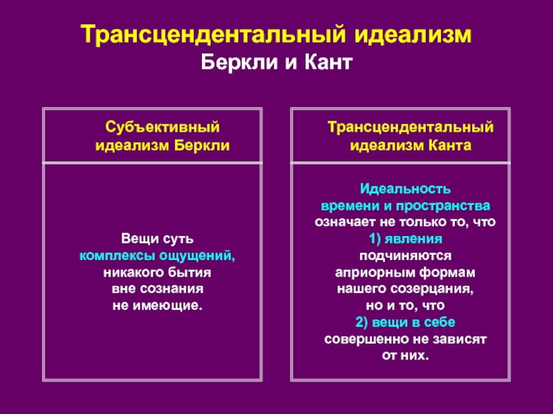 Идеализм в философии. Материализм объективный идеализм субъективный идеализм. Трансцендентальный идеализм. Трансцендентальный идеализм Канта. Субъективный идеализм Беркли.