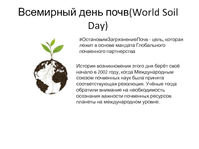 Всемирный день почв( World Soil Day )