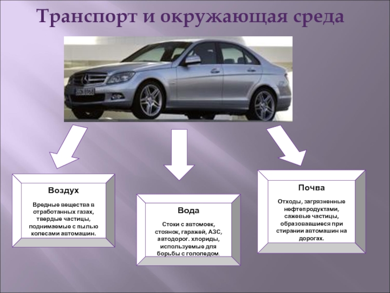 Влияние автомобильного транспорта на окружающую среду проект