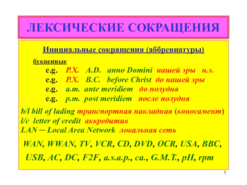 E g перевод. Буквенные инициальные сокращения. Лексические сокращения. Лексические аббревиатуры в английском. Аббревиатуры с лексическими сокращениями.