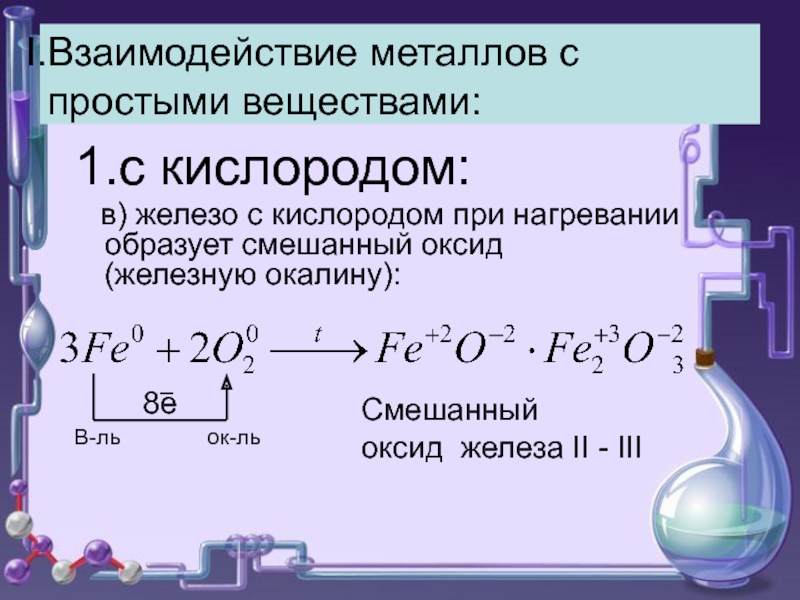 Которой при взаимодействии с кислородом