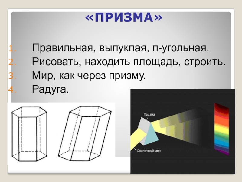 Как правильно нарисовать призму