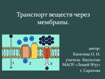 Транспорт веществ через мембраны.