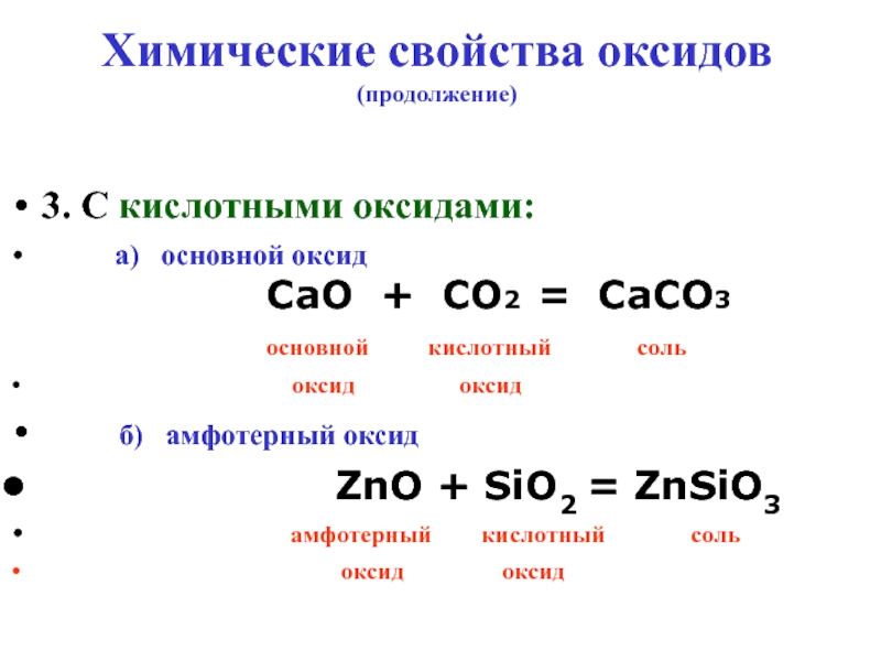 Закончите схемы реакций caco3