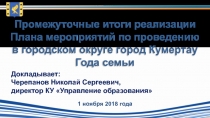 Промежуточные итоги реализации Плана мероприятий по проведению в городском