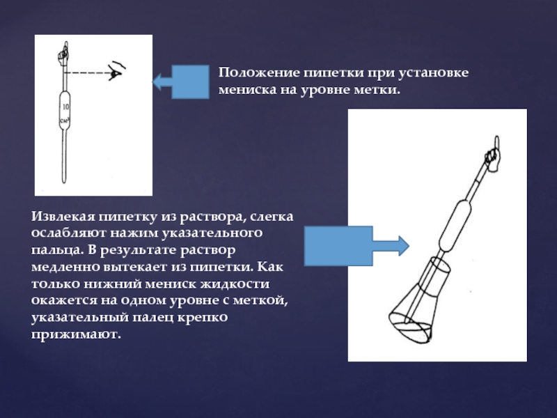 Отмерить мениск. Мениск в пипетке. Положение пипетки при установлении мениска. Правила работы с пипеткой. Мениск жидкости пипетки.