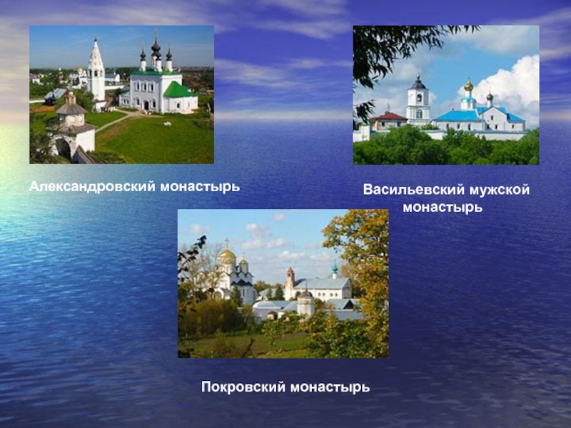 Александровский монастырьВасильевский мужской      монастырьПокровский монастырь