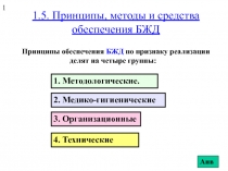 Принципы обеспечения БЖД