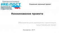 Образовательное учреждение / организация,
представляющая