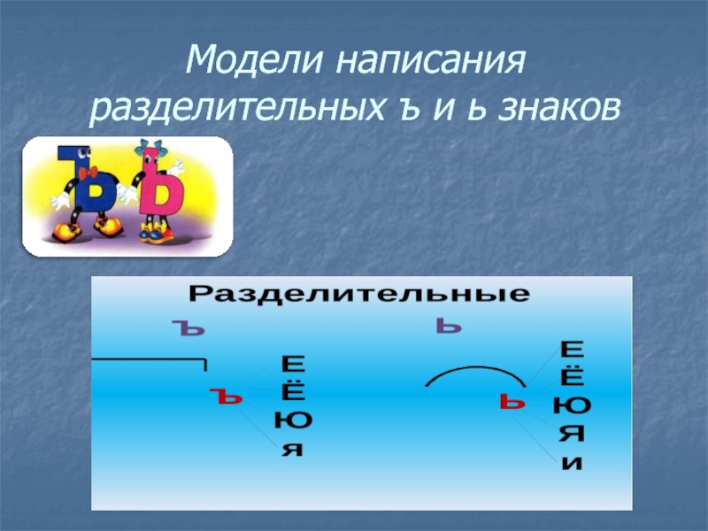 Разделительные ъ и ь. Разделительный ъ и ь знак. Правописание разделительных знаков. Правописание разделительного ъ.