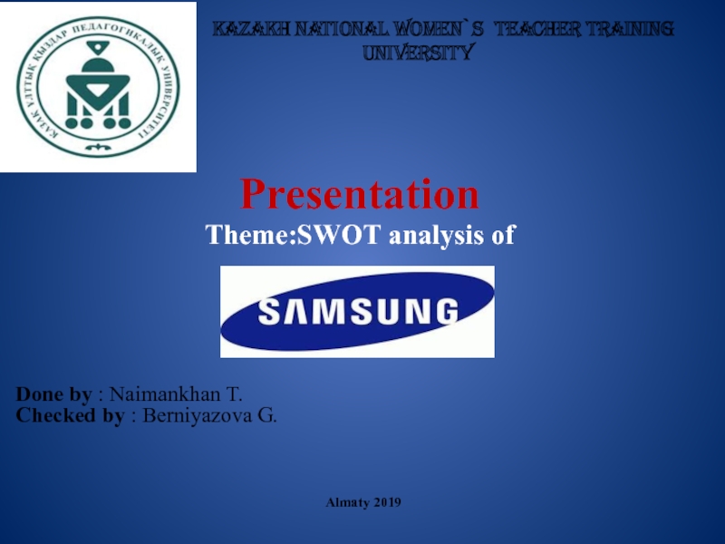 Презентация Kazakh National Women`s Teacher Training University