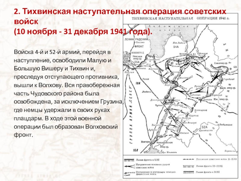 Тихвинская наступательная операция карта