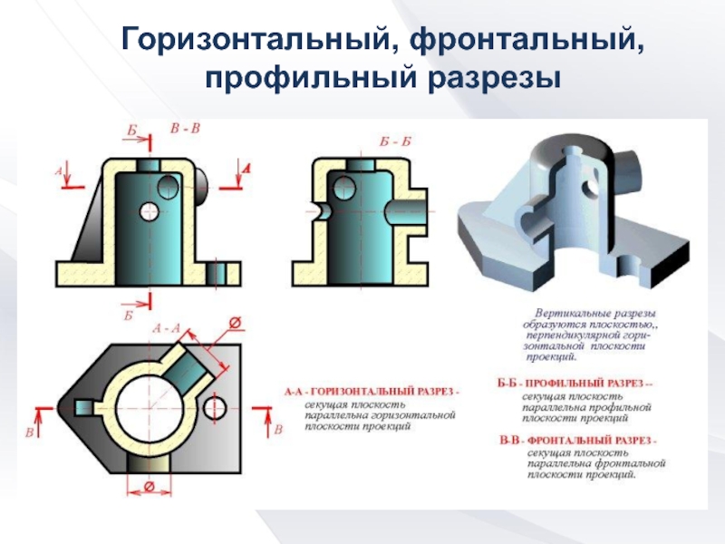 Горизонтальный разрез на чертеже