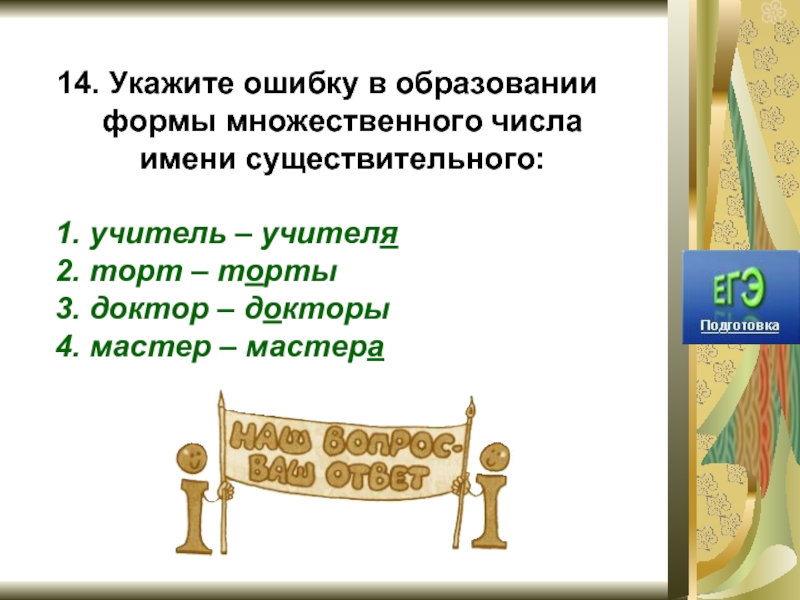 Укажите ошибку в образовании слова. Учитель указывает на ошибку.