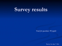 Survey results