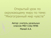 Многогранный мир чувств