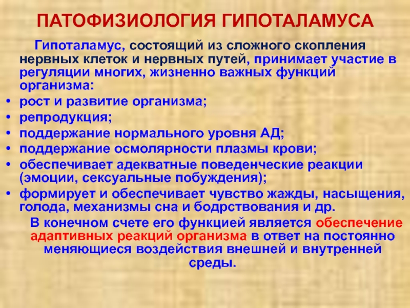 Патофизиология нервной системы. Гипоталамус патофизиология. Патофизиология гипофиза. Нарушение функции гипоталамуса. Нарушение функции гипоталамуса патофизиология.