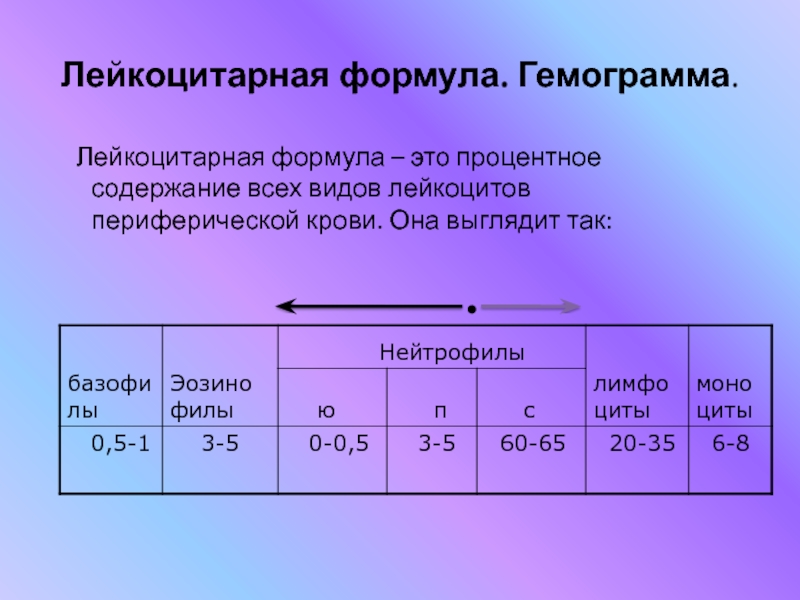 Лейкоцитарная формула фото