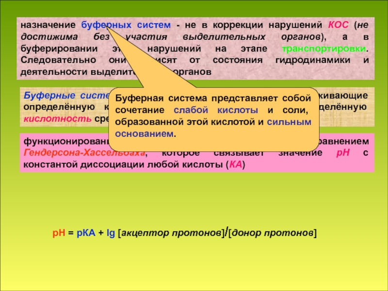 Внутренняя реакция. Коррекция нарушений кос. Назначение буферных вопросов. Решение задач по патологиям кос. Постоянство реакции.