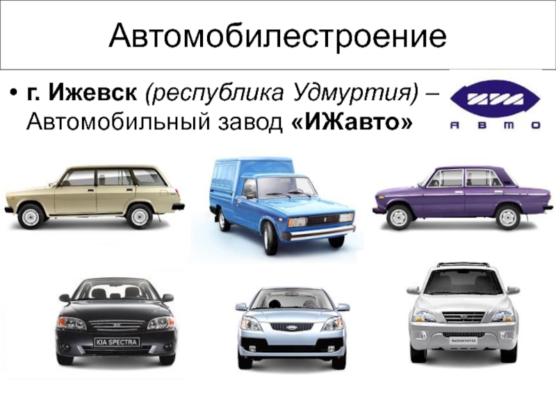 Составьте схему производственных связей ижевского автозавода