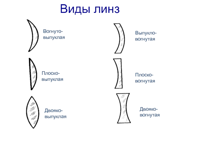 Виды линз с картинками