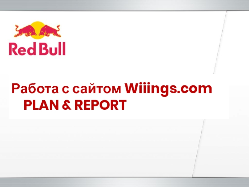 Работа с сайтом Wiiings.com PLAN & REPORT