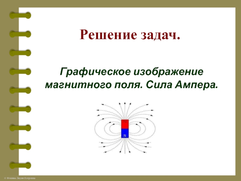 Графическое изображение магнитного поля. Сила Ампера