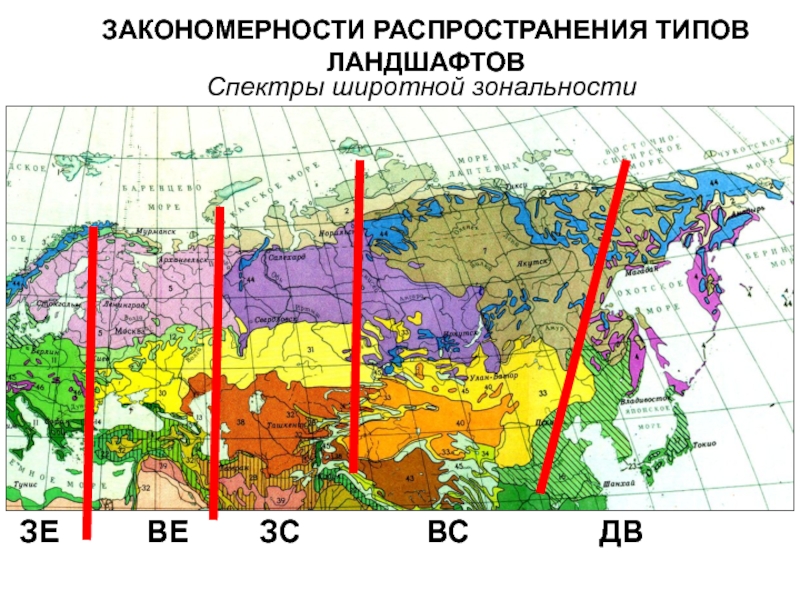 Широтная карта мира