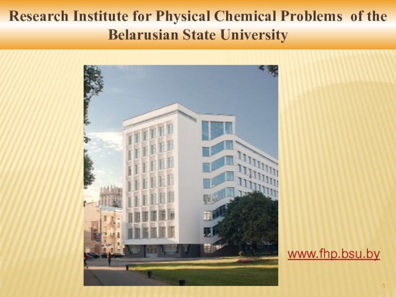 1
Research Institute for Physical Chemical Problems of the Belarusian State