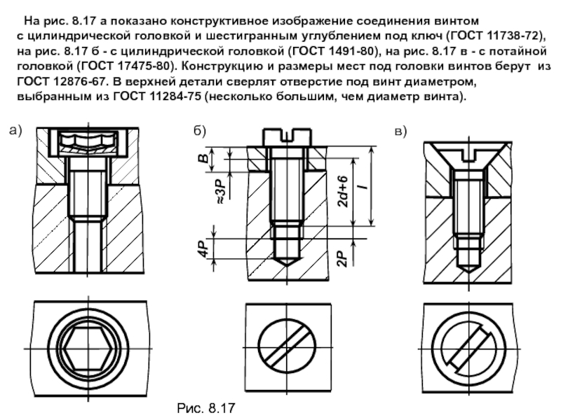 Контрольная работа по теме Резьбовые соединения