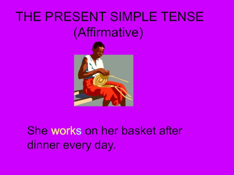 Презентация THE PRESENT SIMPLE TENSE (Affirmative)