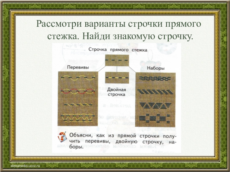 Строчка косого стежка 2 класс технология презентация